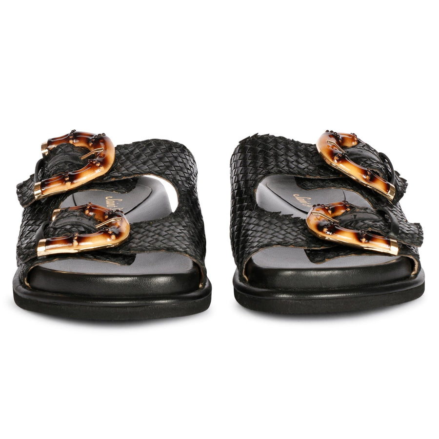 Saint G Venice Flat Sandals Footwear Black 