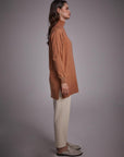 Turtleneck Knitwear Blouse Salmon