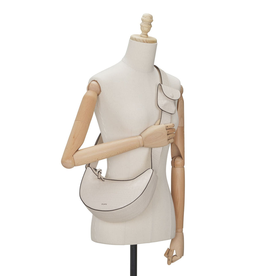 Oryany Rookie Croco Crossbody Medium Handbags Cream 