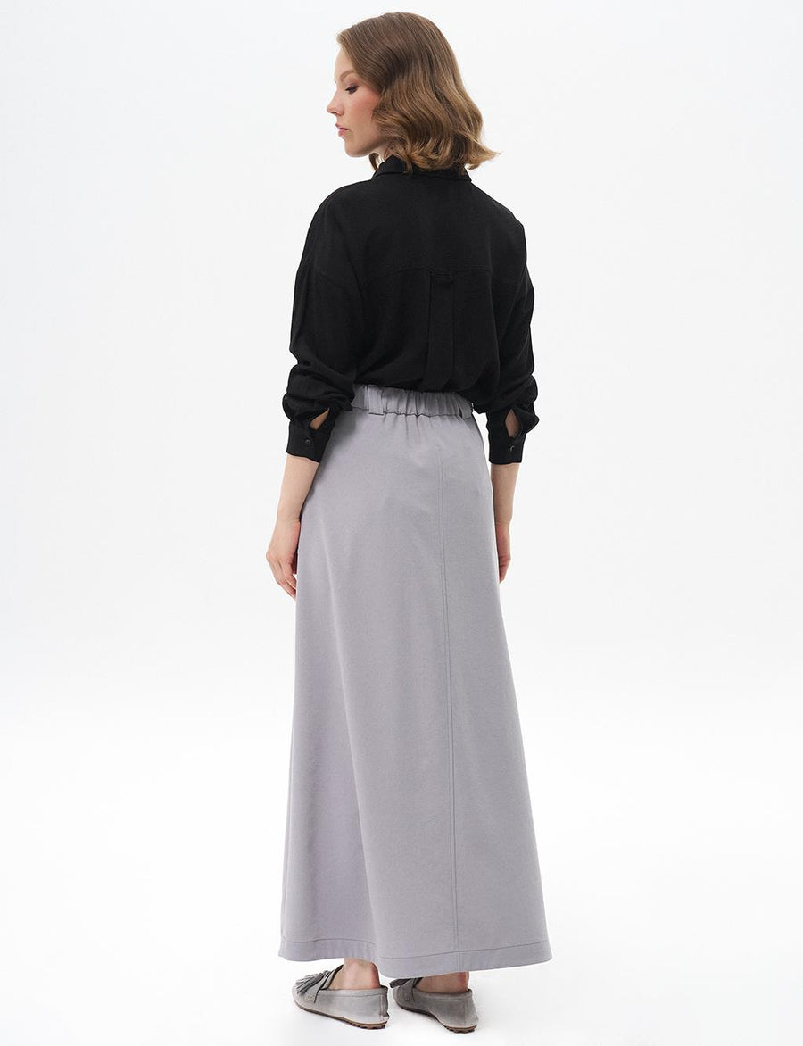 Bell Skirt Gray with Metal Accessories