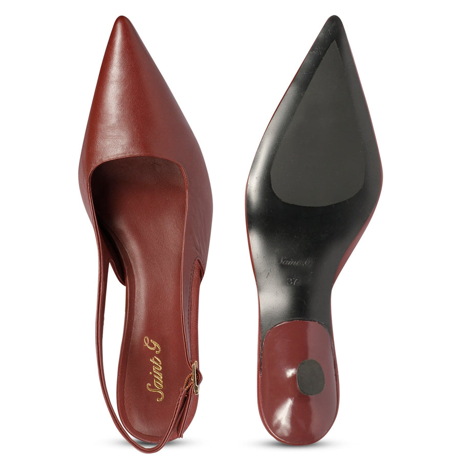 Saint G Cynara Kitten Heels Footwear Merlot 