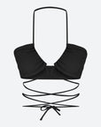 Black Thin - strap Lace - up Top | Porterist