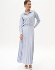 Basic Pleated Skirt Blue