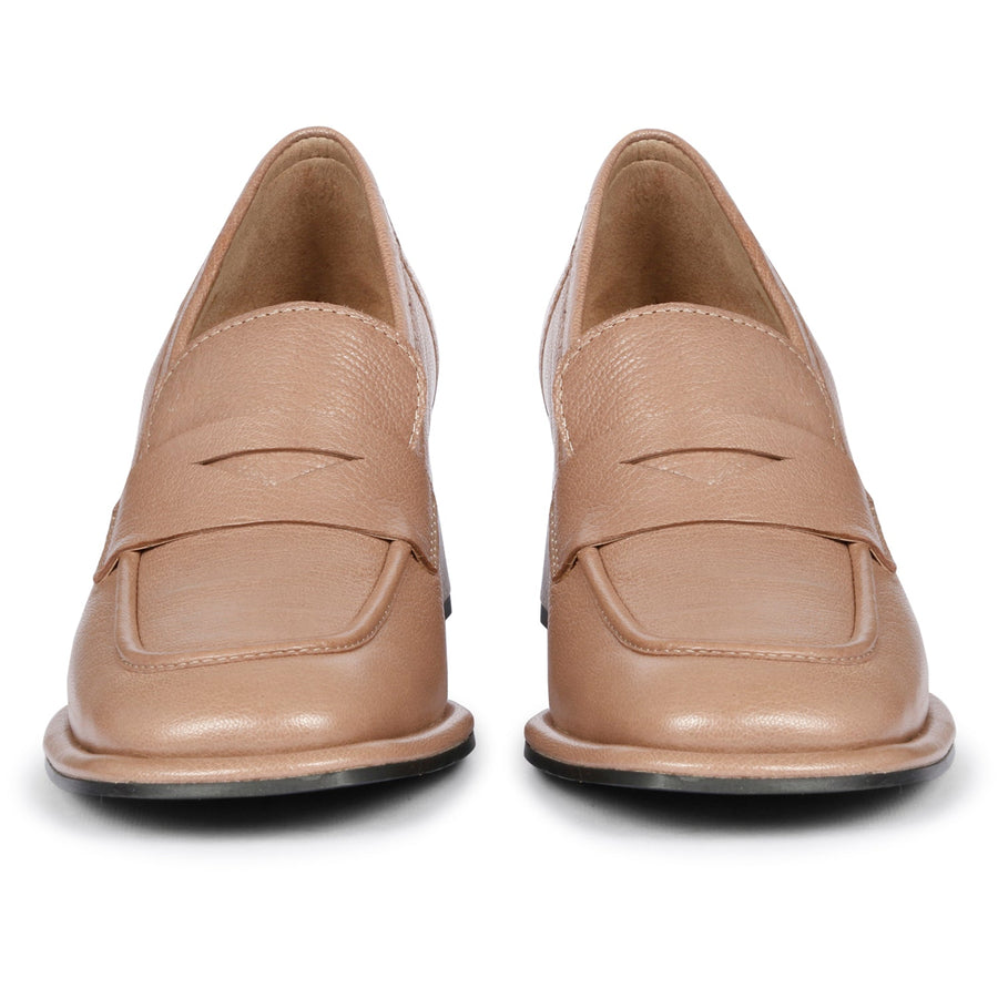 Saint G Viviana Heel Loafers Taupe 