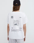 White Loose Fit T-shirt With Print On The Back | Porterist