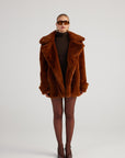 Mobby Fur Jacket Coffee