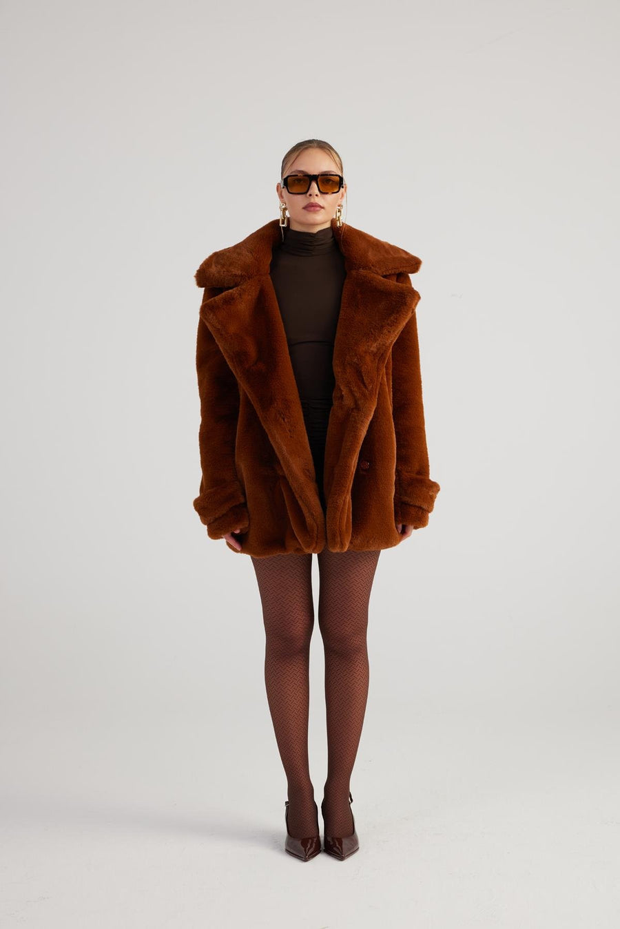 Mobby Fur Jacket Coffee