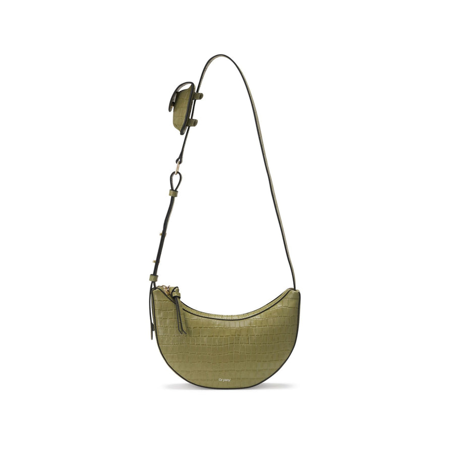 Oryany Rookie Croco Crossbody Medium Handbags Leaf Olive 