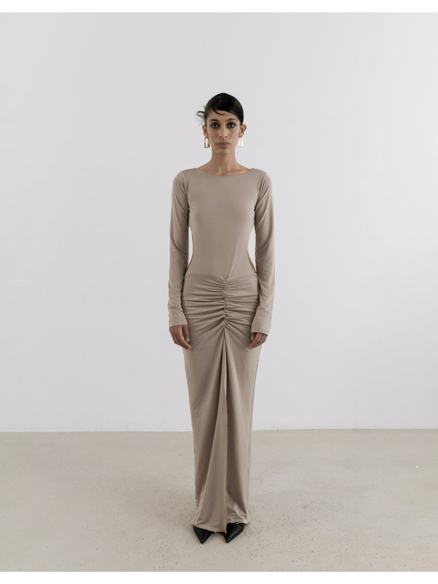 The Chemise Beige Maxi Dress Fınal Item - Porterist 2