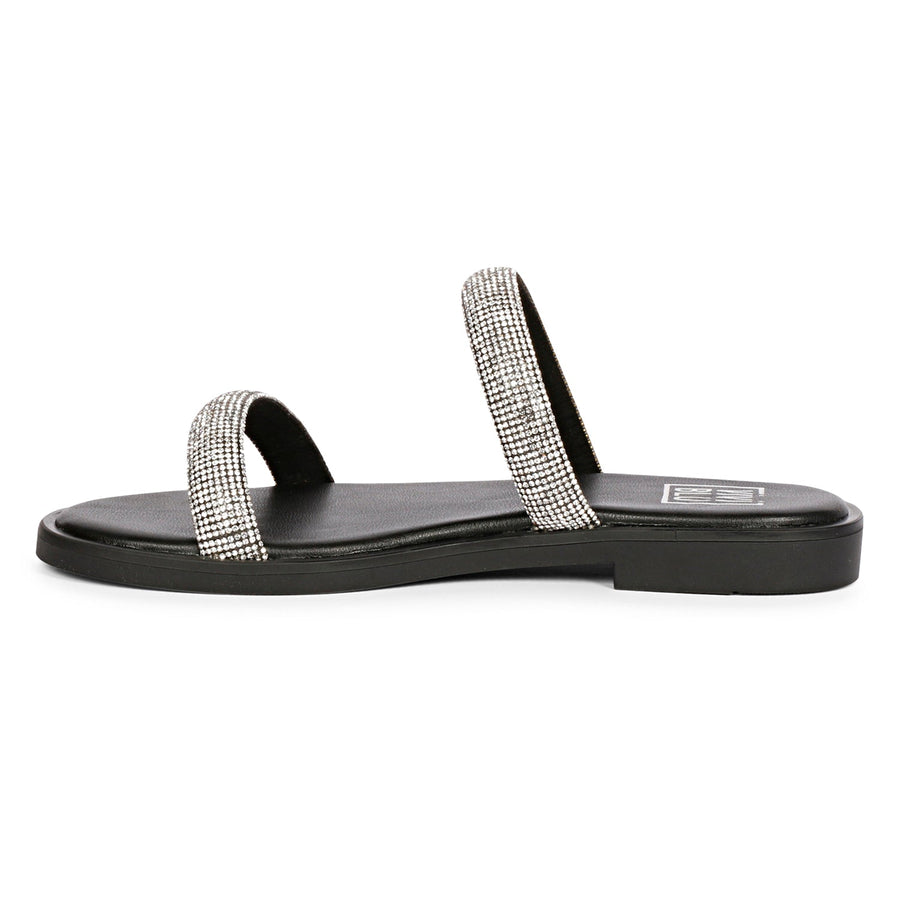 Vivi Blu Zaeneb Flats Footwear Black Silver 