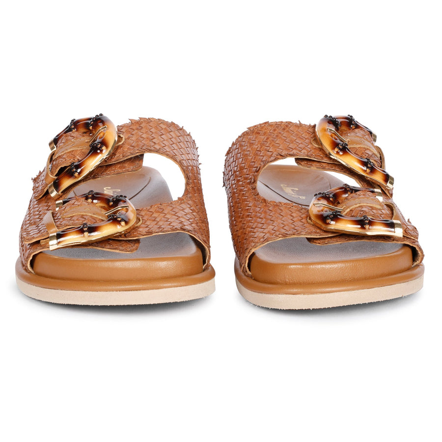 Saint G Venice Flat Sandals Footwear Cuoio 