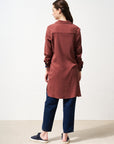 Embroidery Embroidered Long Tunic Chestnut