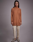 Turtleneck Knitwear Blouse Salmon