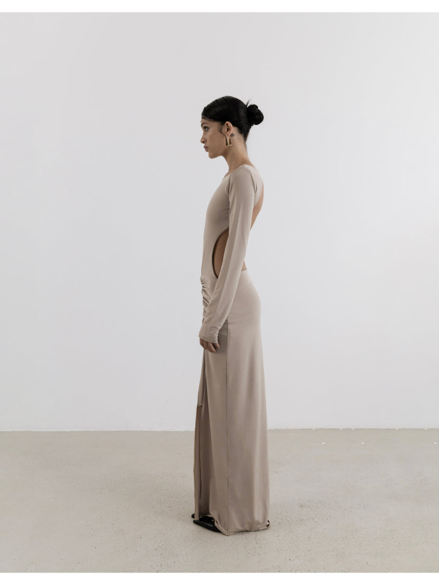 The Chemise Beige Maxi Dress Fınal Item - Porterist 3
