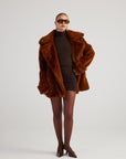 Mobby Fur Jacket Coffee