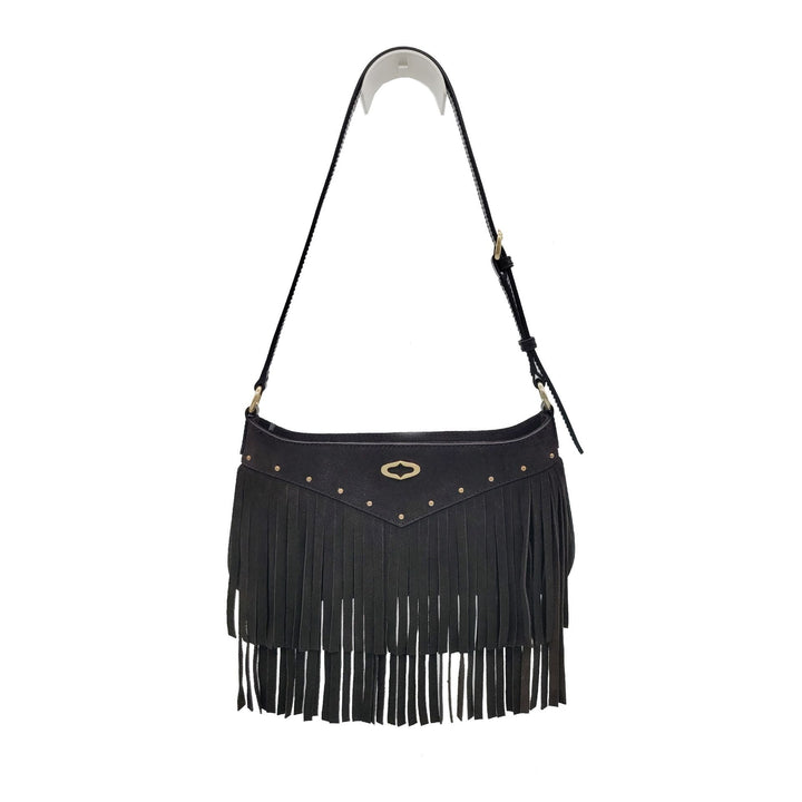 Oryany Moroccan Fringe Shoulder Medium Bag Handbags Dark Chocolate 