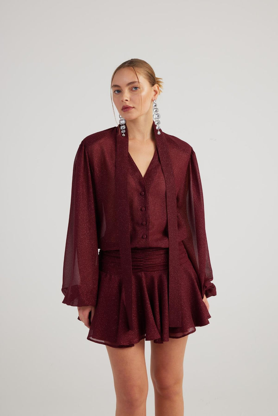 Vanesa Dress Burgundy