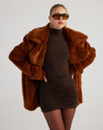 Mobby Fur Jacket Coffee