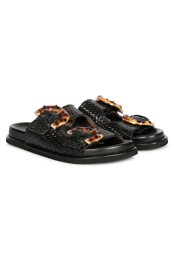 Saint G - Venice Flat Sandals Footwear - Black