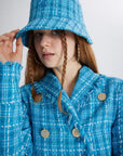 Tweed Bucket Hat Blue  - Porterist 1