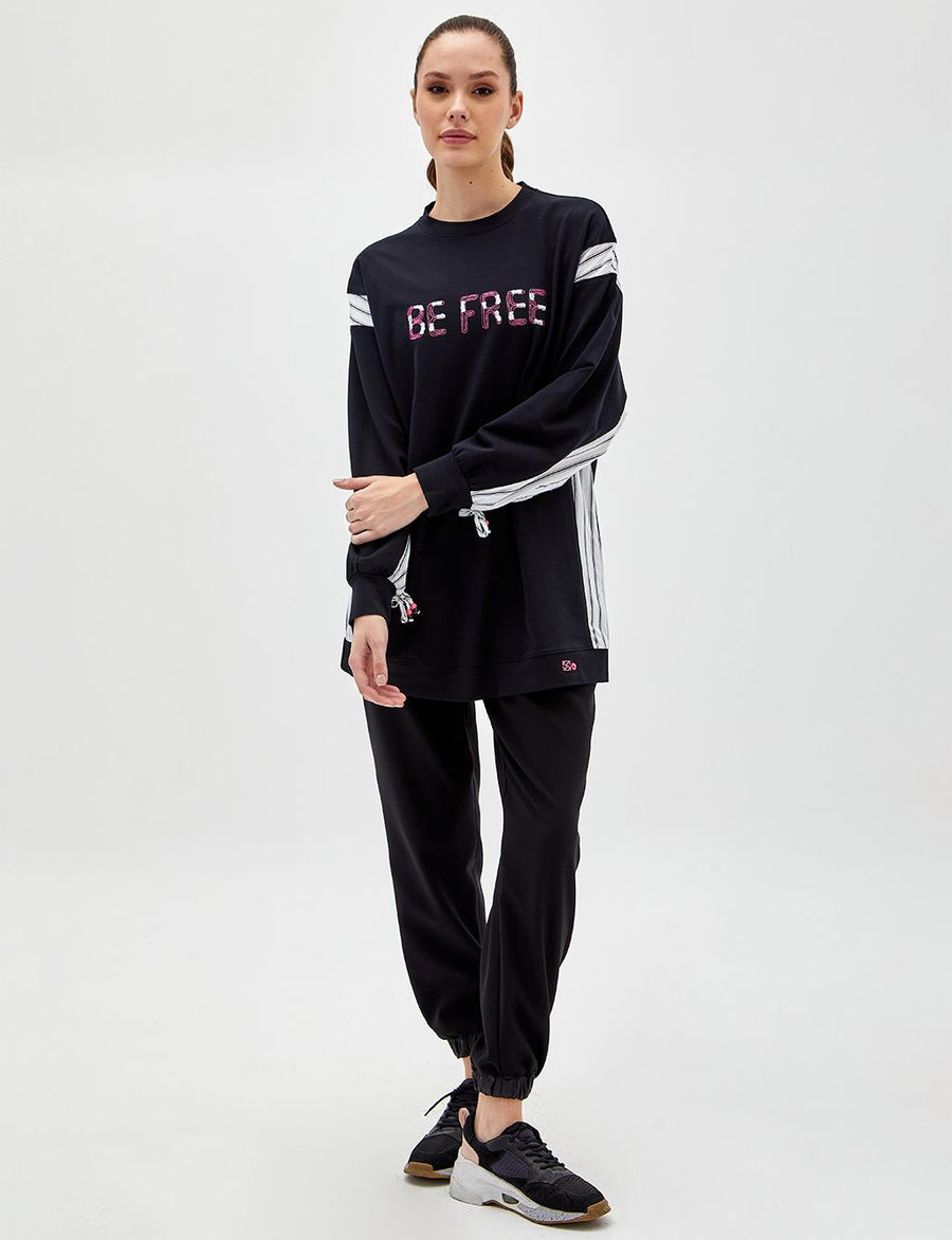 Slogan Sweatshirt Black