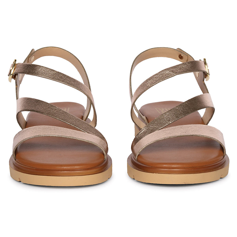 Vivi Blu Kamla Flats Footwear Champagne 