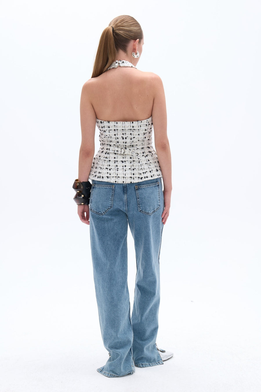 Multicolor Tweed Vest