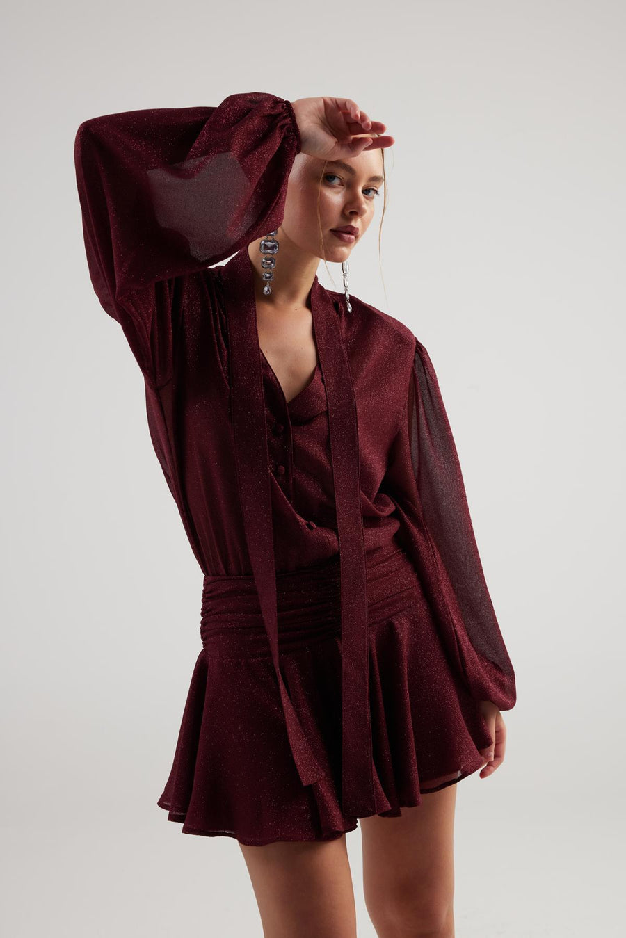 Vanesa Dress Burgundy