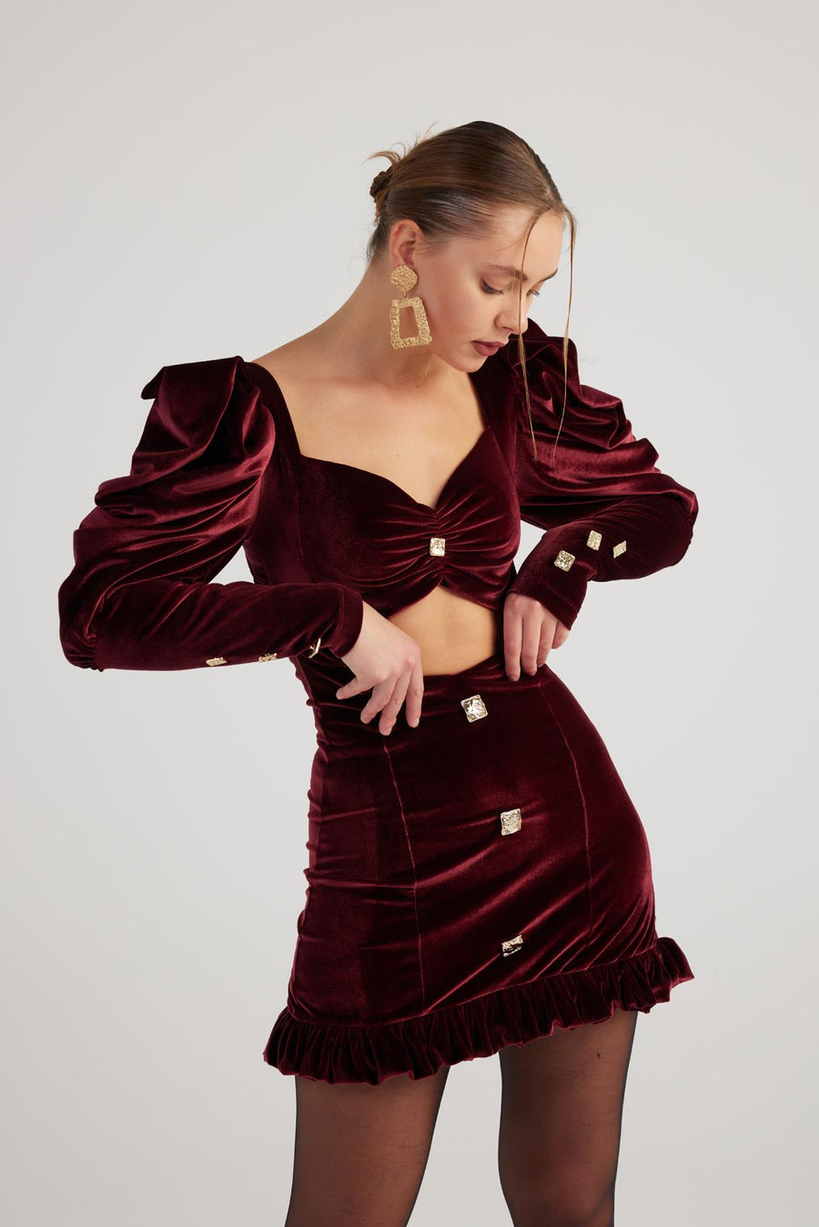 Raquel Dress Burgundy