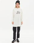 Slogan Embroidered Sweat Ecru