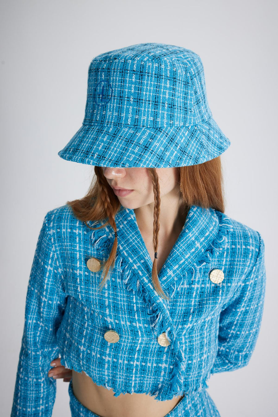 Tweed Bucket Hat Blue  - Porterist 2