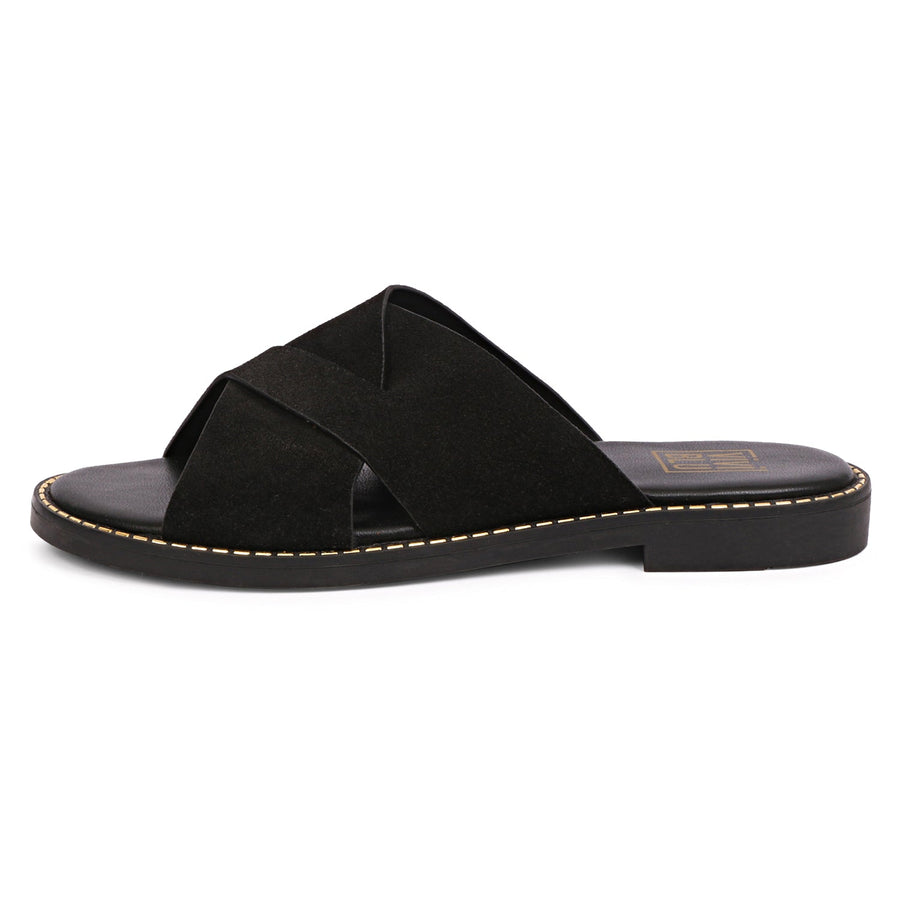 Vivi Blu Blossom Flats Footwear Black 