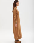 Half Turtleneck Knitwear Dress Beige