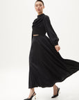 Belt Detailed Stylish Dress Black Fınal Item - Porterist 4