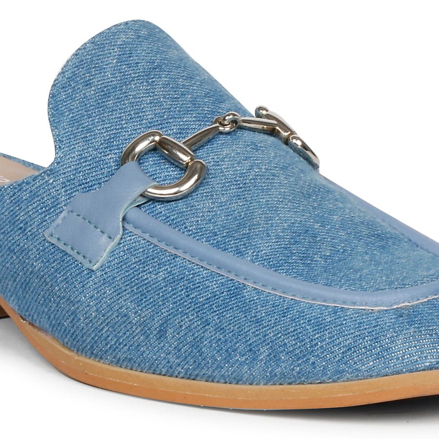 Savannah Flat Mules Denim 
