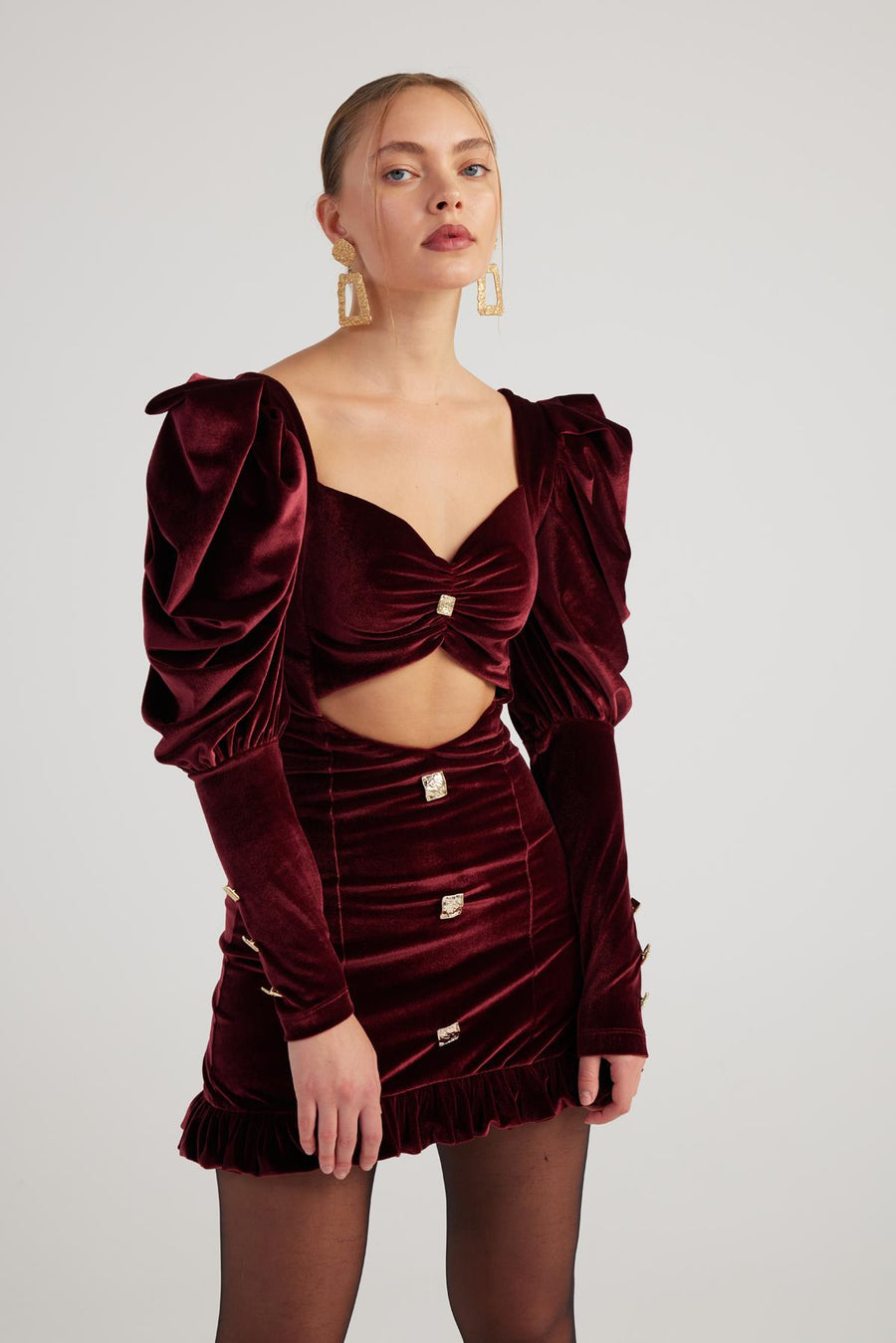 Raquel Dress Burgundy