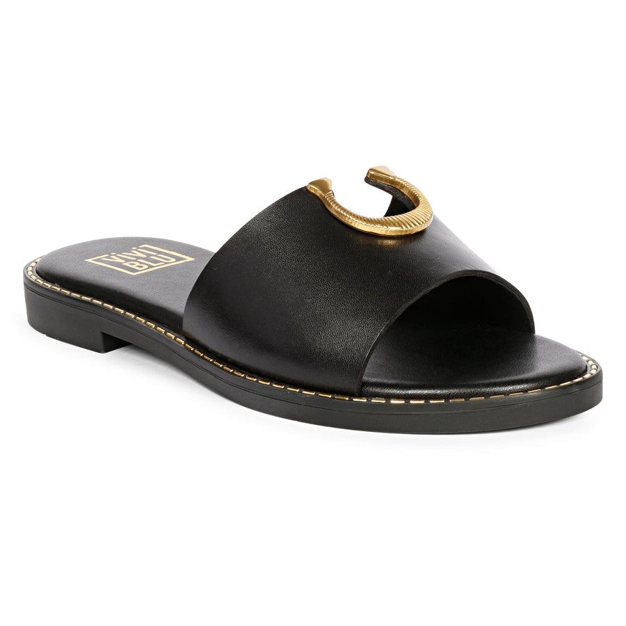 Vivi Blu Amber Flats Footwear Black 