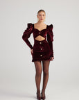 Raquel Dress Burgundy