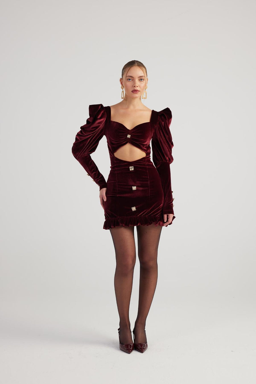 Raquel Dress Burgundy