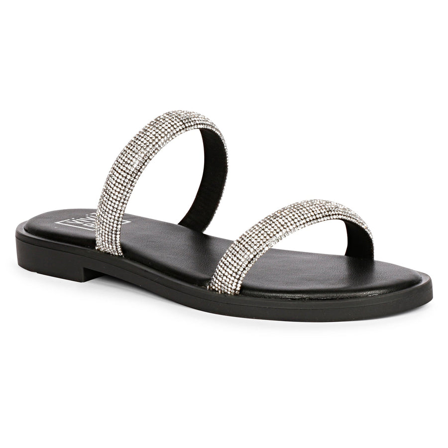 Vivi Blu Zaeneb Flats Footwear Black Silver 
