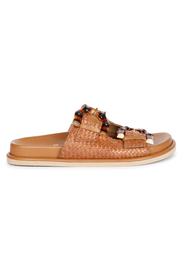Saint G - Venice Flat Sandals Footwear - Cuoio