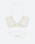 White Thin - strap Lace - up Top | Porterist