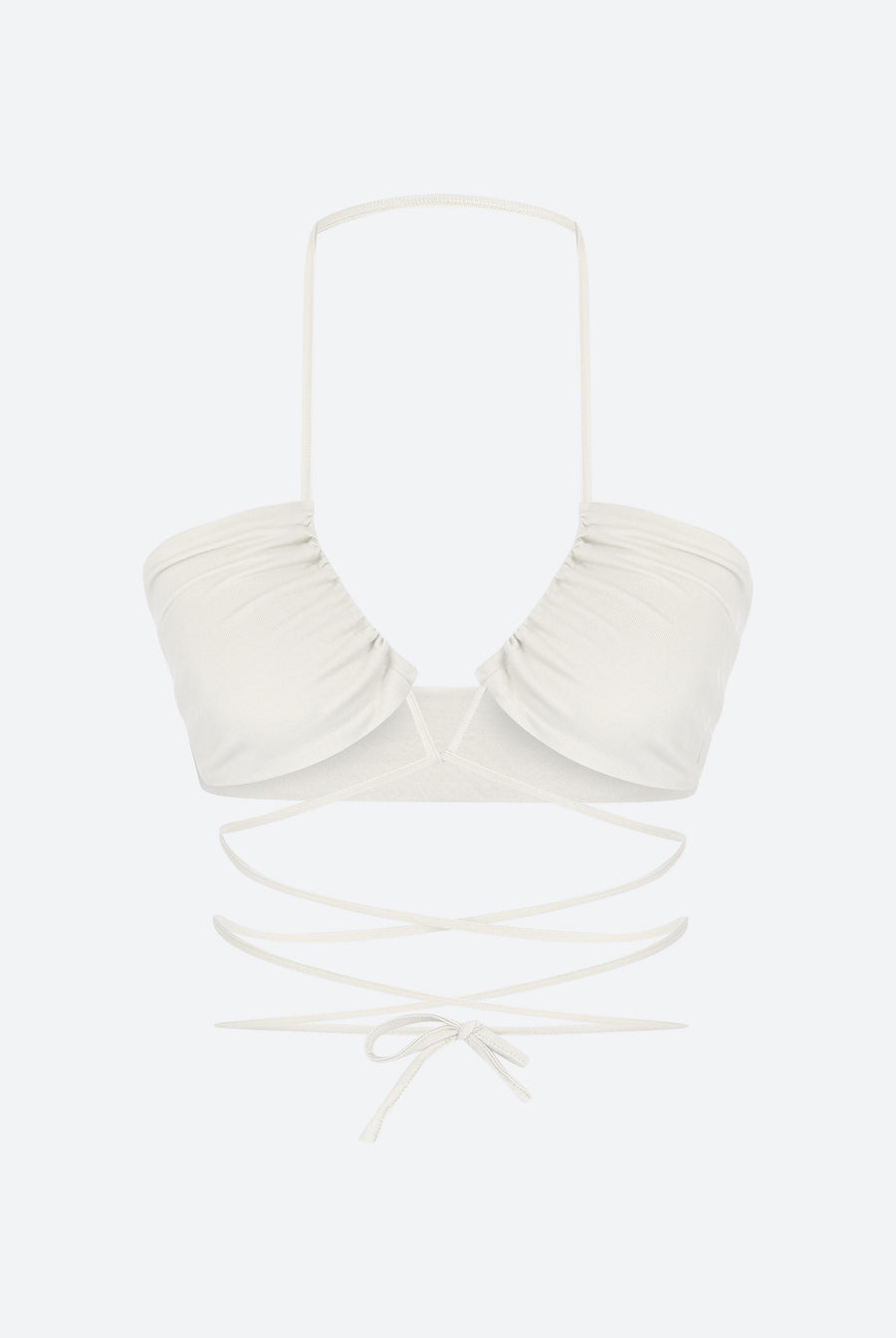 White Thin - strap Lace - up Top | Porterist