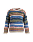 Colorful Patterned Crew Neck Sweater