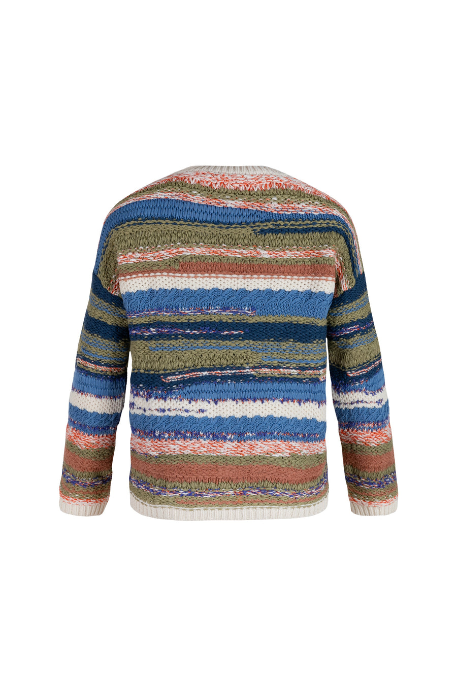 Colorful Patterned Crew Neck Sweater