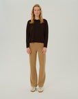 Tanya - Brown Round Neck Sweater - Porterist 1