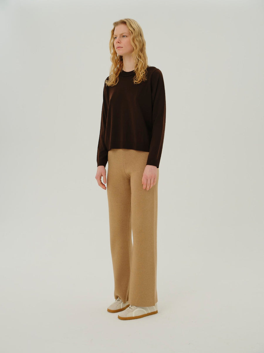 Tanya - Brown Round Neck Sweater - Porterist 4