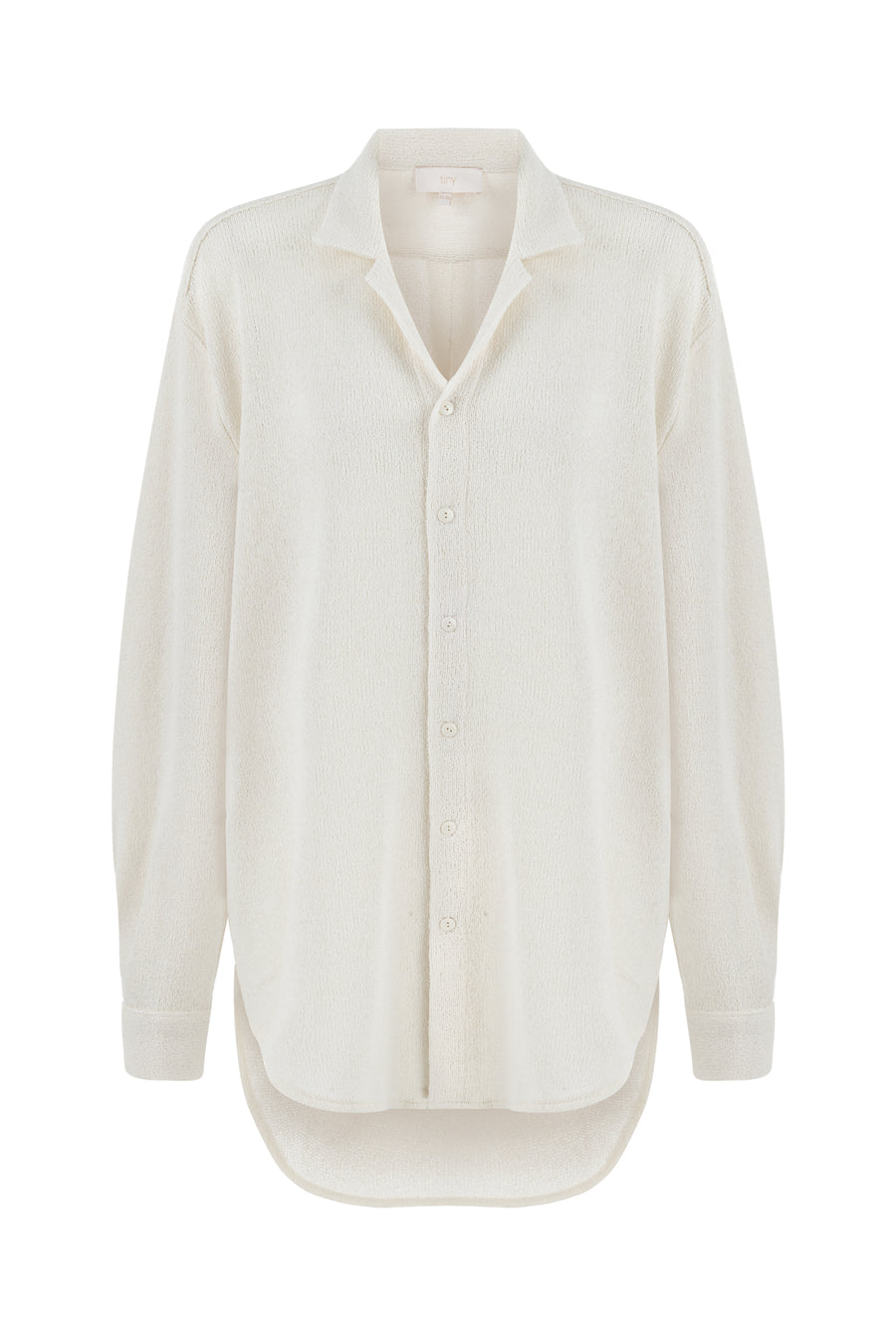 Cream Knit Shirt | Porterist