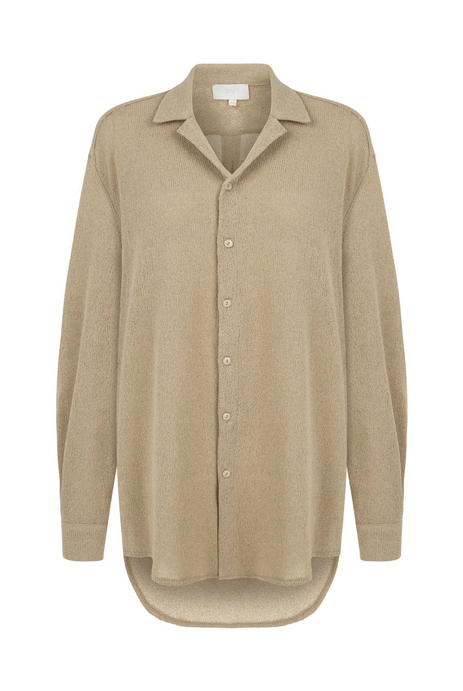 Beige Knit Shirt | Porterist