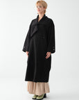 Black Shawl Collar Trench Coat | Porterist